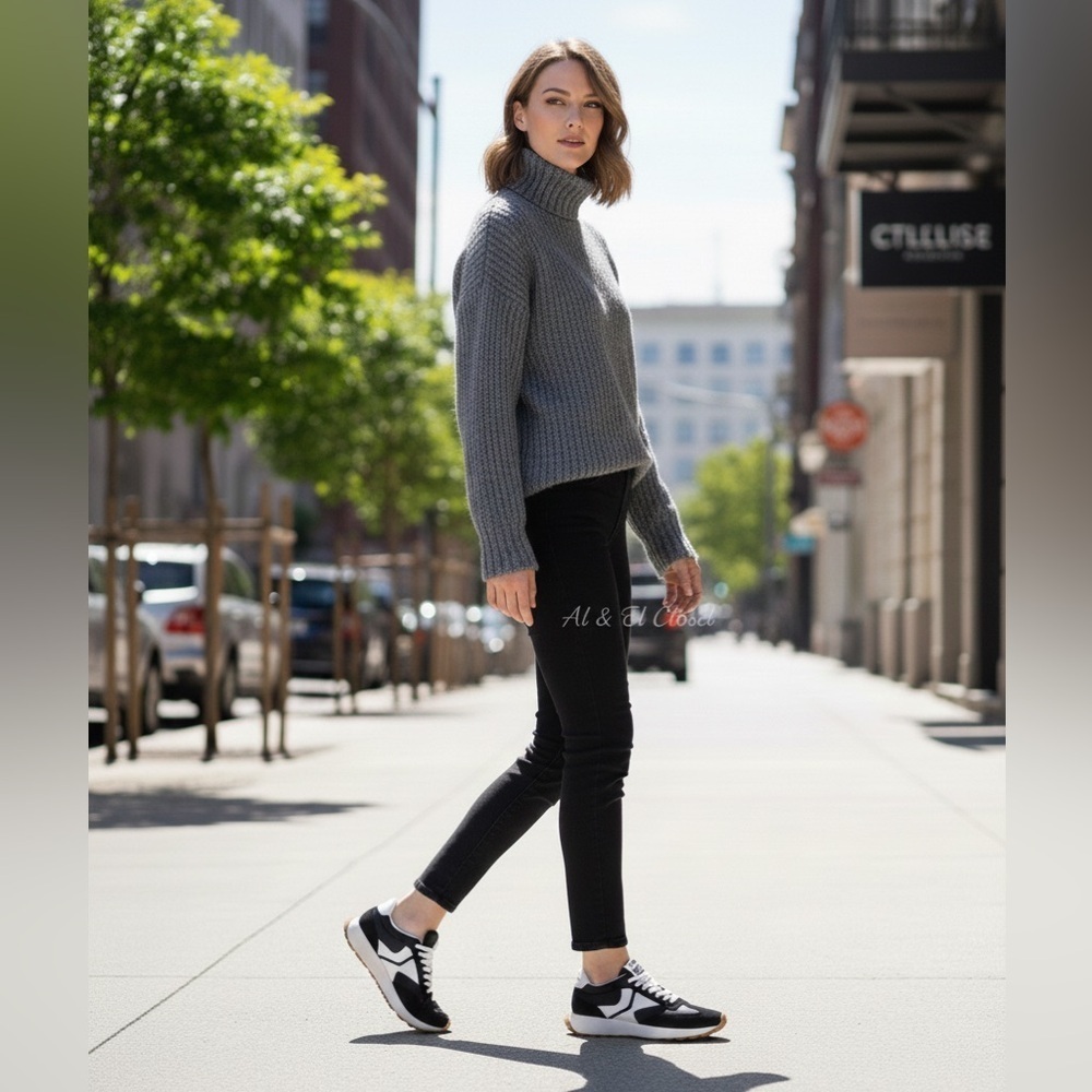 Steve Madden Kendrix Black White Lace-Up Sneakers Women’s Size 7 New With Box - Picture 2 of 11